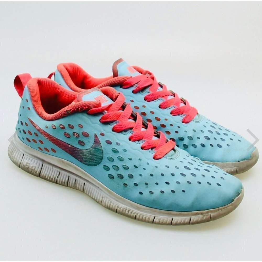 * NIKE free express girls blue athletic running shoes youth